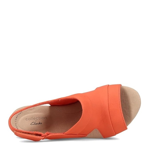 NEW Clarks Collection Women's Annadel Ivory Wedge Sandals Nubuck Suede 9.5M - Picture 6 of 13